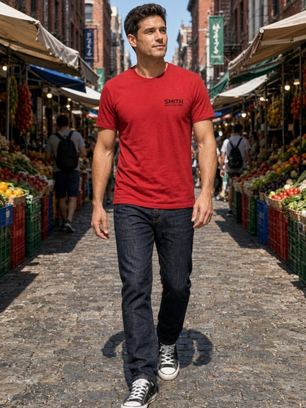 Smith Men Brick Red Issue Tee Soft Market Street Noon Soft Soft Soft Softly US S